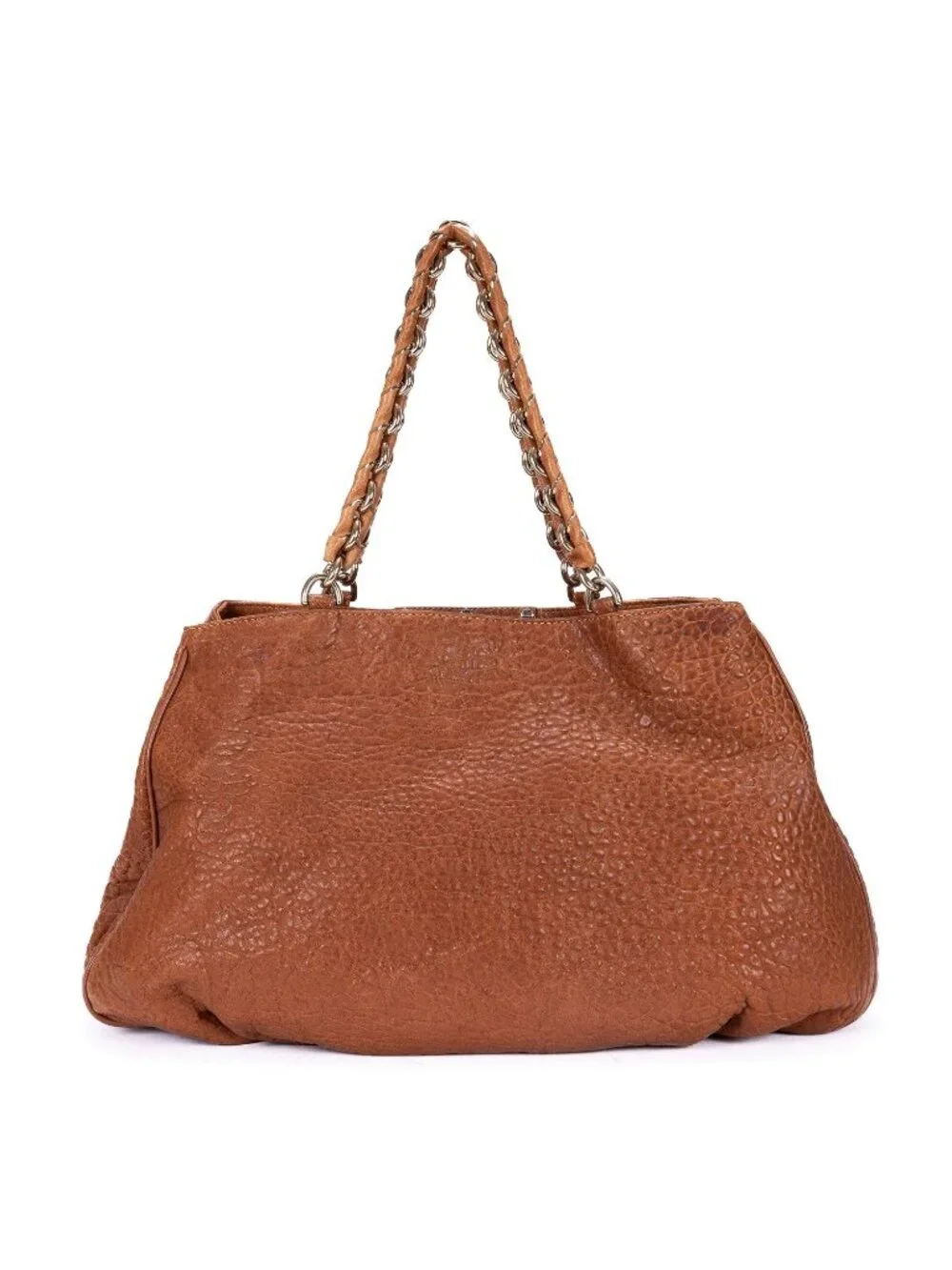 Fendi Small Hobo Tan Textured Leather